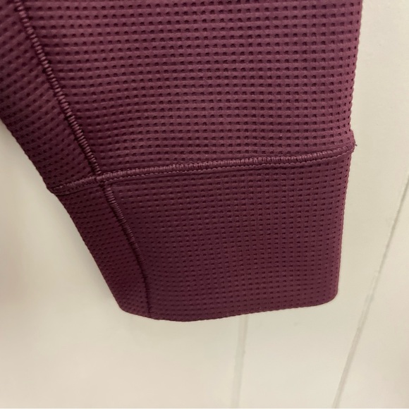 lululemon Stitch Shift Waffle Knit Long Sleeve Crew Burgundy Size XL - Picture 5 of 8